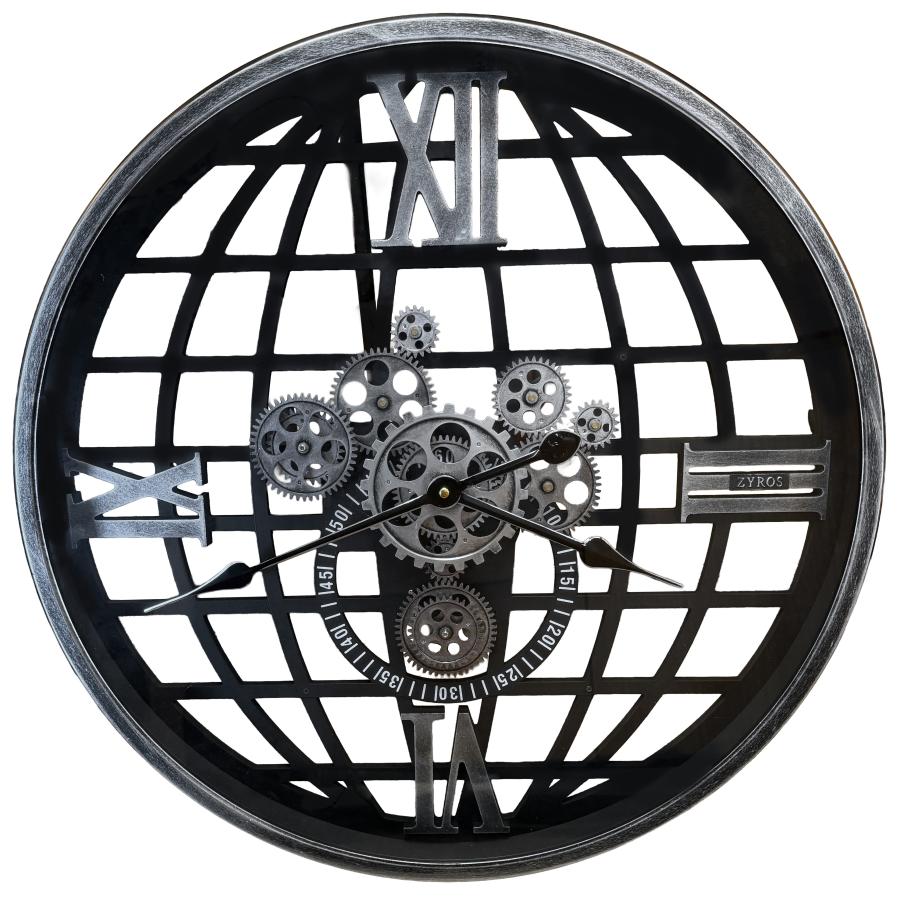 Atlas Noir Geared Clock